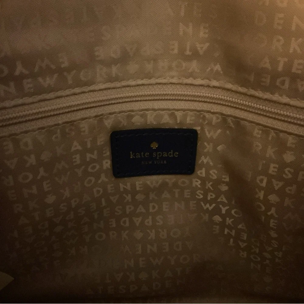 Kate Spade New York Navy Flap Bag Gold Chain Shoulder/Crossbody NWOT w/ Dusty - Picture 10 of 13
